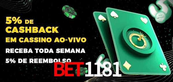 Promoções do cassino ao Vivo BET1181